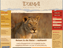 Tablet Screenshot of 2012.duma-naturreisen.de